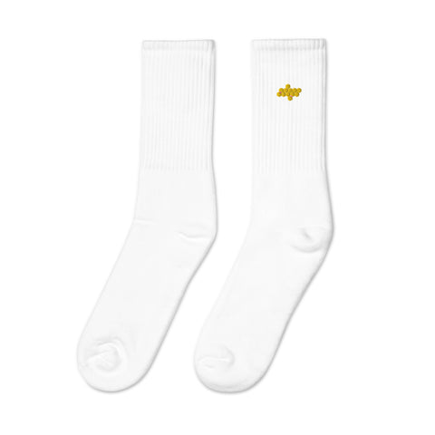 Embroidered socks - Honey comb