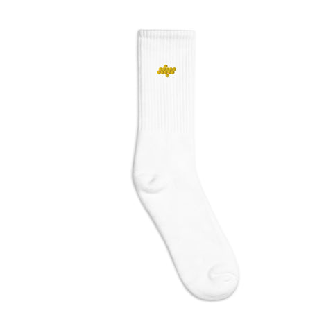 Embroidered socks - Honey comb