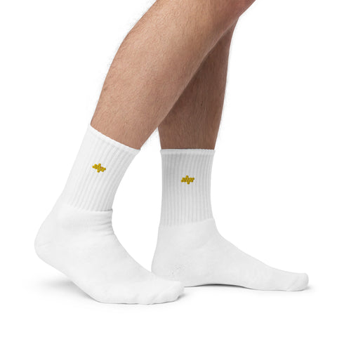 Embroidered socks - Honey comb