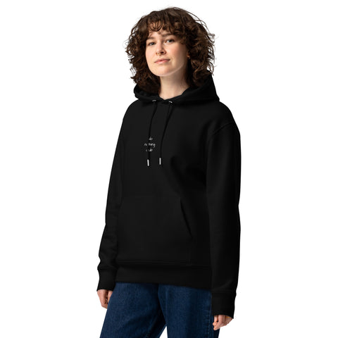 Unisex essential eco hoodie - Black - Do nothing club