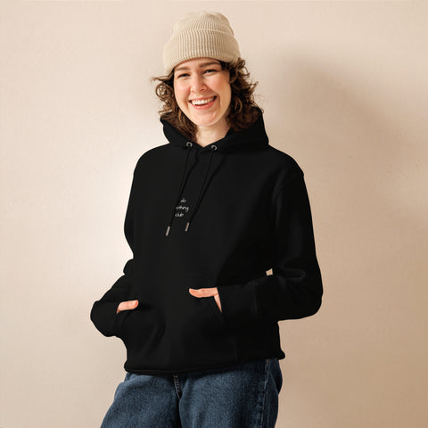 Unisex essential eco hoodie - Black - Do nothing club