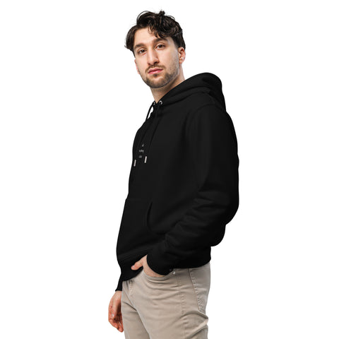 Unisex essential eco hoodie - Black - Do nothing club