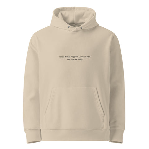 Unisex essential eco hoodie - Good things happen