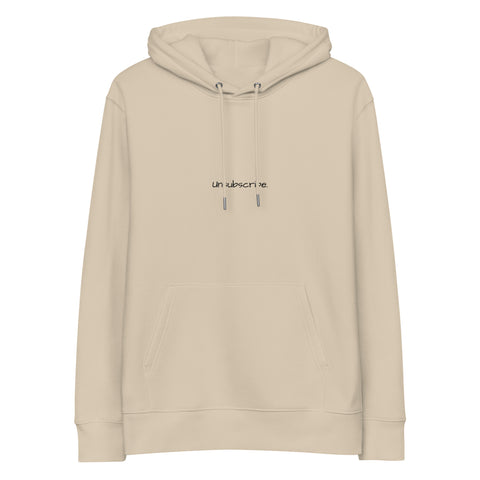 Unisex essential eco hoodie - Unsubscribe