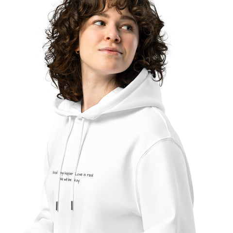 Unisex essential eco hoodie - Good things happen