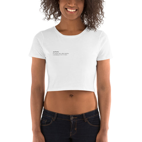 Women’s Crop Tee - White Aesthete