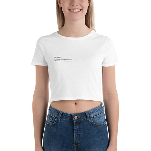 Women’s Crop Tee - White Aesthete