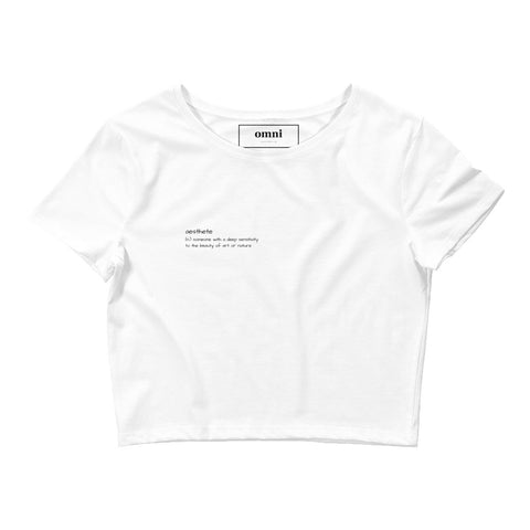 Women’s Crop Tee - White Aesthete