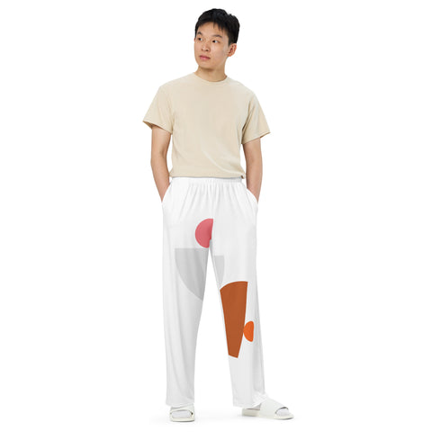 All-over print unisex wide-leg pants "Abstraction"